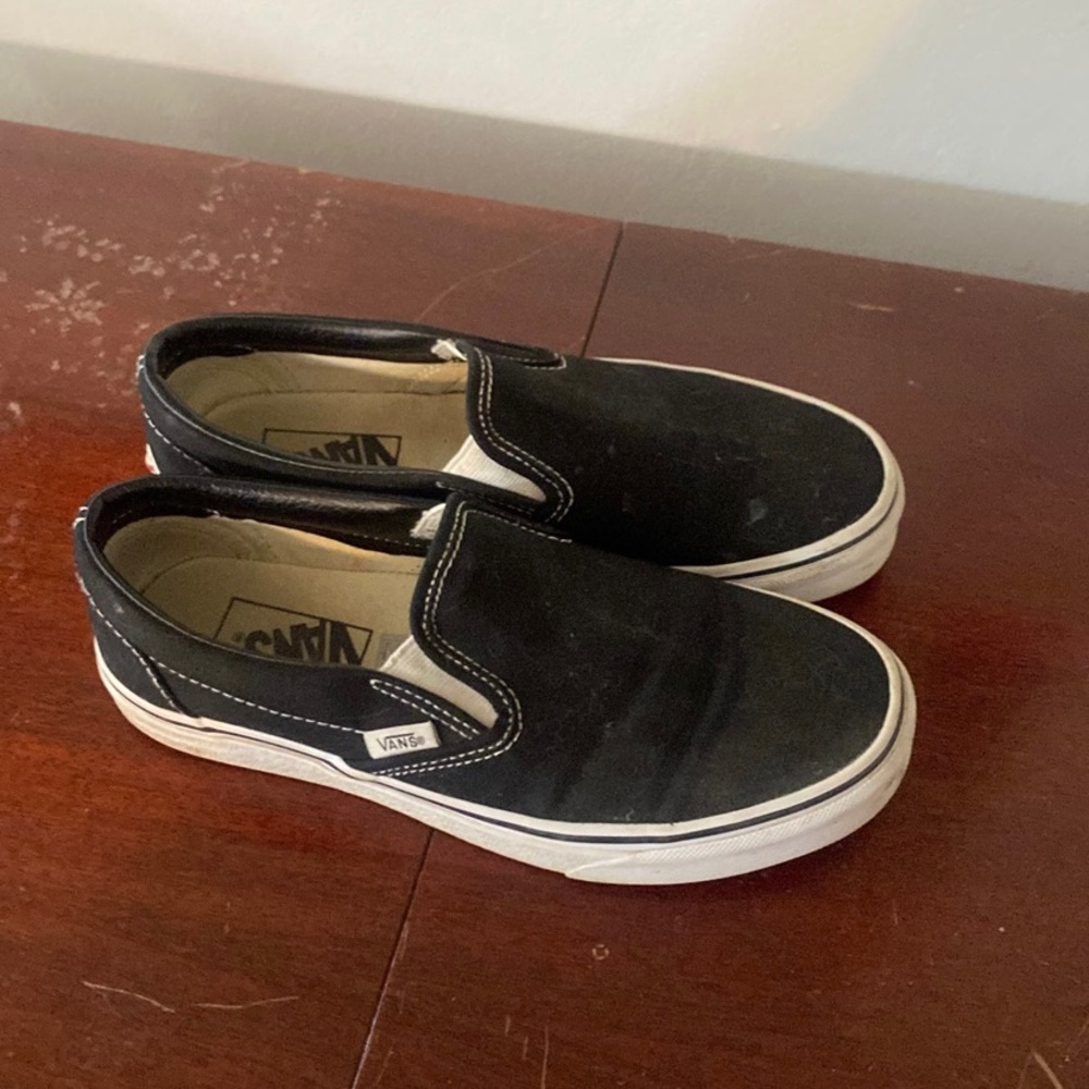 Black slip on vans